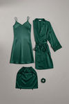 Zivame Luxe Satin 4 Pc Sleep Set - June Bag — thumbnail 2